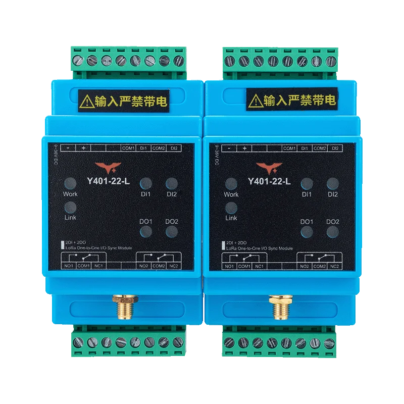 Y401-22-L LoRa point-to-point wireless I/O module pair
