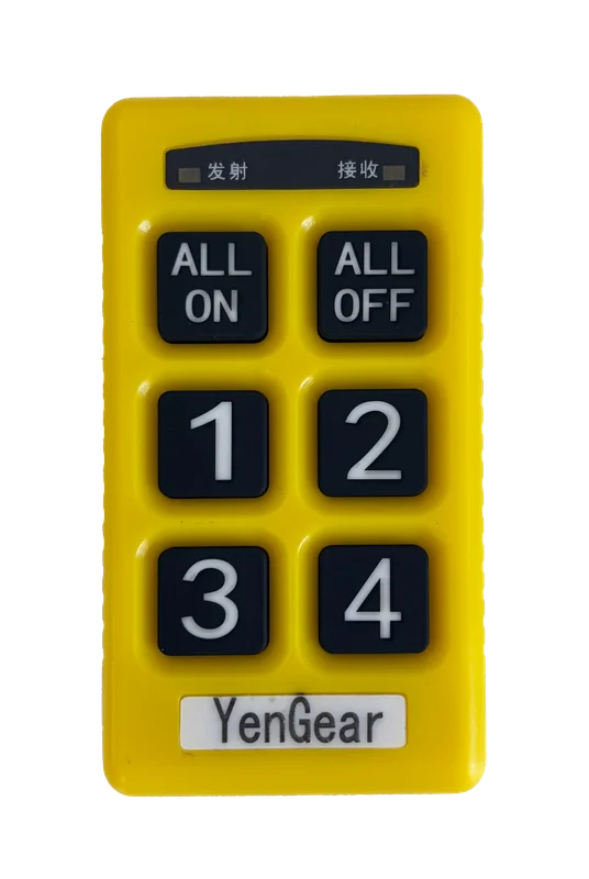 Y406T-44-L handheld remote with numbered keys and ALL ON / ALL OFF labels