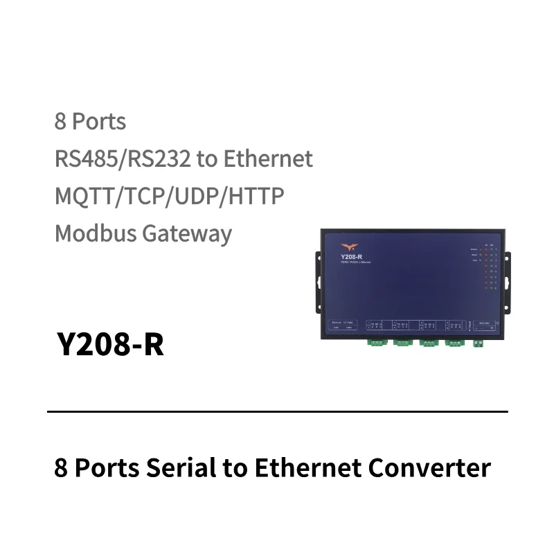 Y204-R 4-port serial to Ethernet DTU device