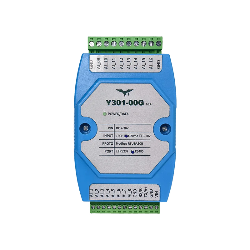 Yanji IoT 16-channel analog input module for industrial data acquisition