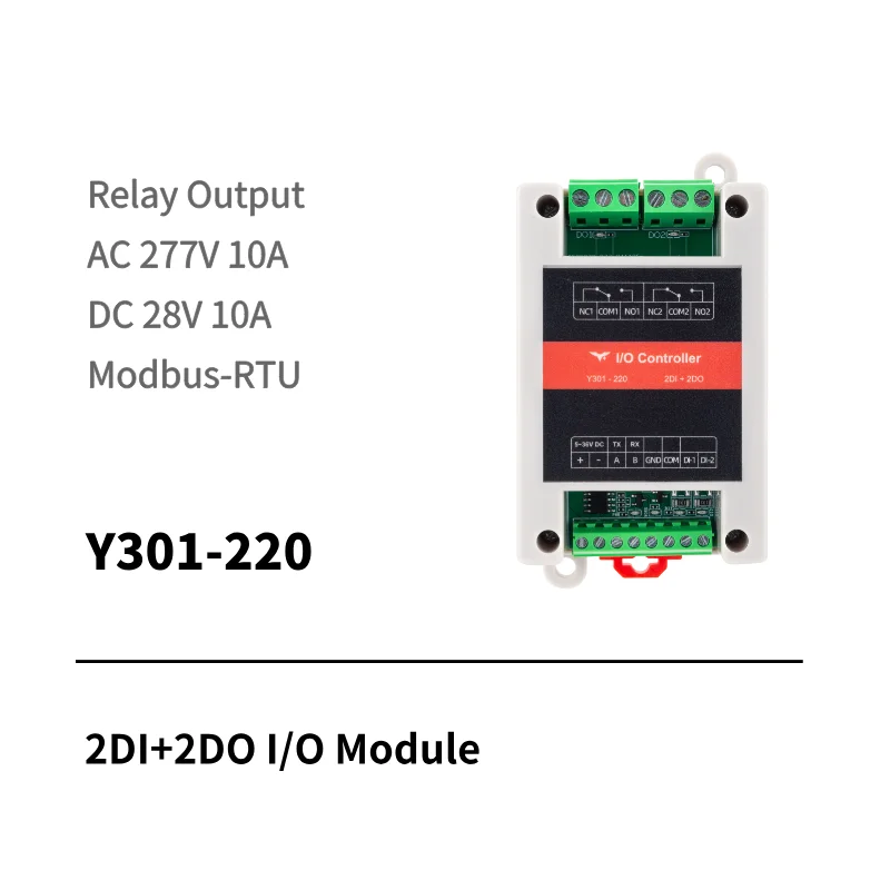 Y301-440 4DI 4DO IoT module on DIN rail