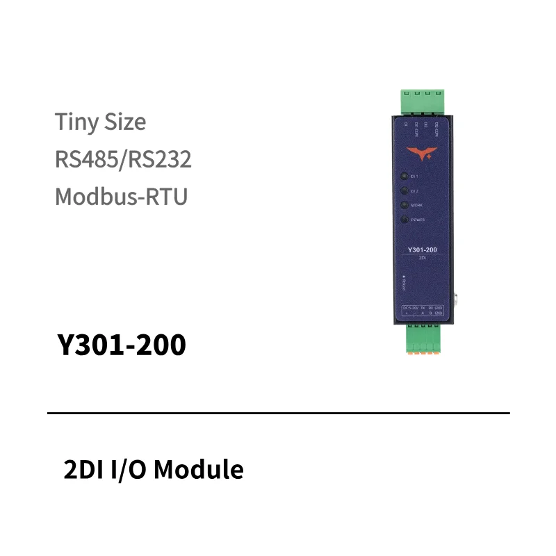 Y301-110 1DI+1DO I/O module on DIN rail