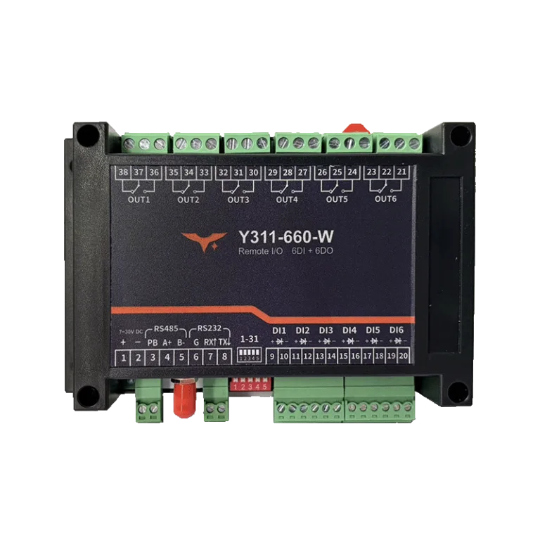 6DI+6DO IoT I/O module with WiFi and Ethernet ports