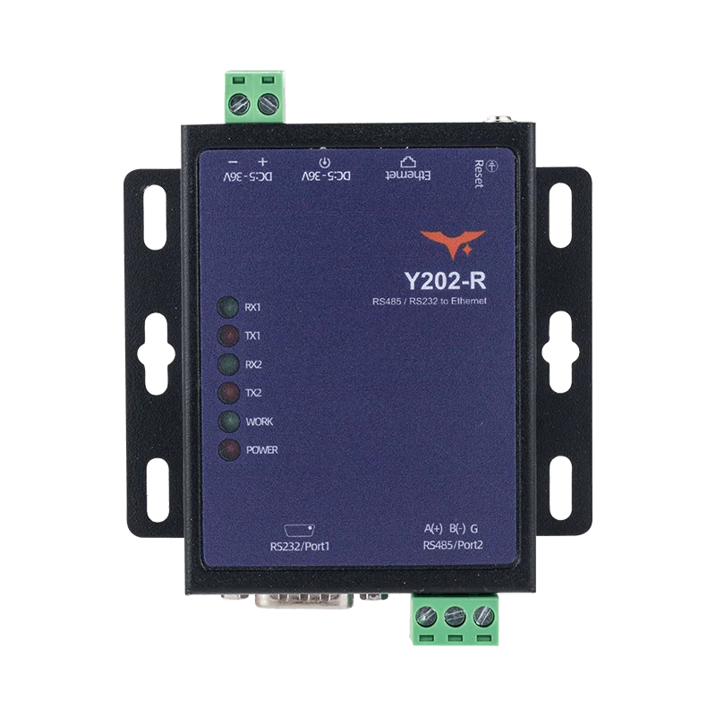 Y202-R dual-port serial-to-Ethernet DTU device