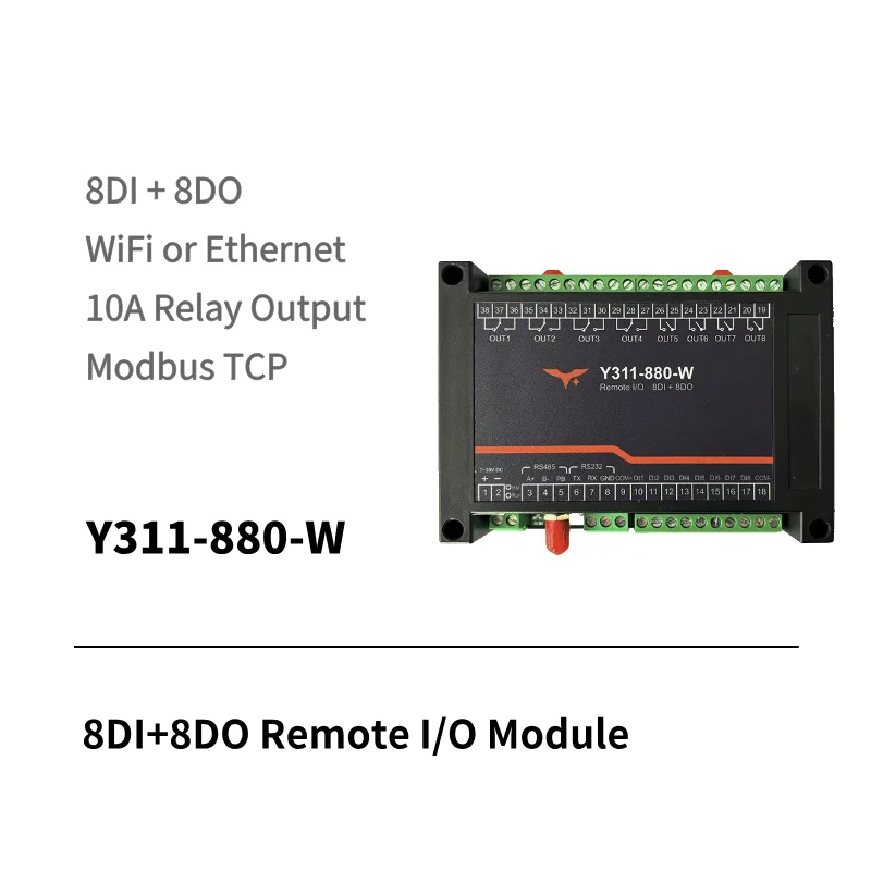 Y311-660 6DI 6DO remote I/O module with WiFi and Ethernet