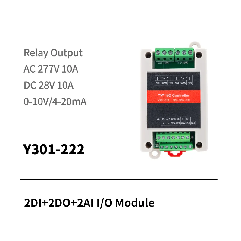 Y301-444 I/O module with 4DI, 4DO, and 4AI ports